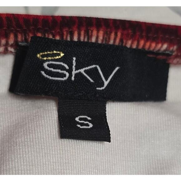 Sky Y2K Inspired Strapless Abstract Funky Retro Maxi Dress - Picture 3 of 4